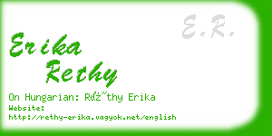 erika rethy business card